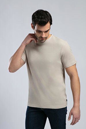 Conroy Erkek O Yaka T-Shirt Bej