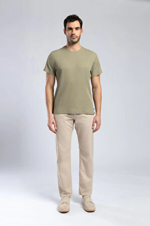 Conroy Erkek O Yaka T-Shirt Haki