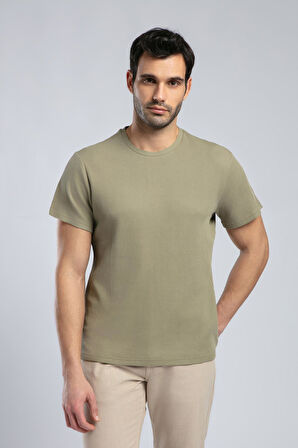 Conroy Erkek O Yaka T-Shirt Haki