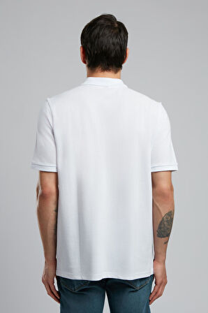 Twins Erkek Polo Yaka T-Shirt Beyaz