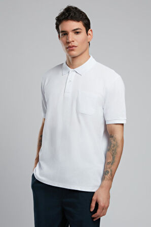 Rolan Erkek Polo Yaka T-Shirt Beyaz