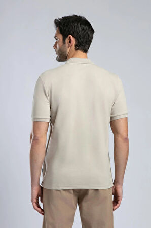 Rolan Erkek Polo Yaka T-Shirt Bej
