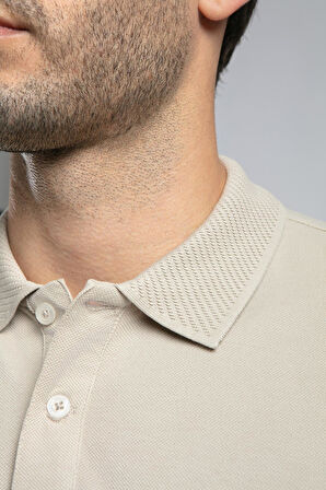 Rolan Erkek Polo Yaka T-Shirt Bej