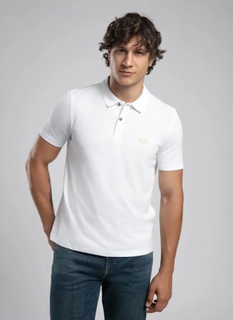Lee Cooper Beyaz Erkek Polo T-Shirt 252 LCM 242017 RESAO BEYAZ