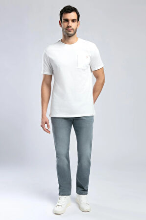 Vincent Erkek O Yaka T-Shirt Ekru