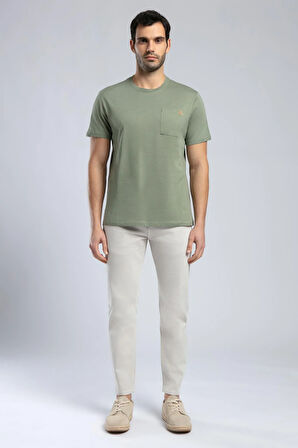Vincent Erkek O Yaka T-Shirt Haki