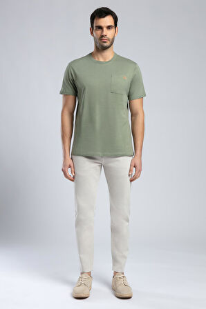 Vincent Erkek O Yaka T-Shirt Haki