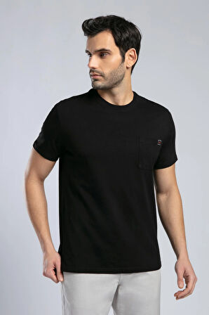 Vincent Erkek O Yaka T-Shirt Siyah
