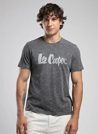 Lee Cooper Yuvarlak Yaka Antrasit Erkek T-Shirt 252 LCM 242019 NEW ANTRASİT