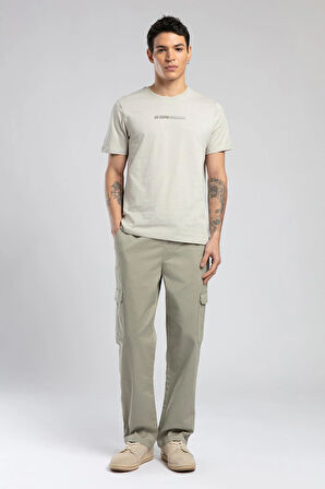 Elvis Erkek O Yaka T-Shirt Taş