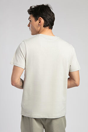 Elvis Erkek O Yaka T-Shirt Taş