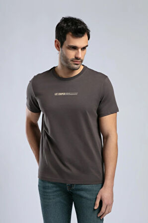 Elvis Erkek O Yaka T-Shirt Kahve