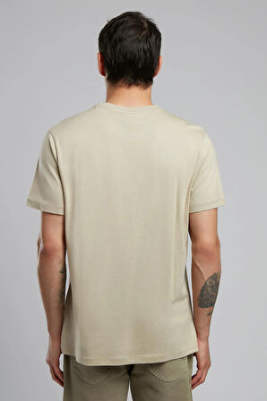 Lev Erkek O Yaka T-Shirt Bej