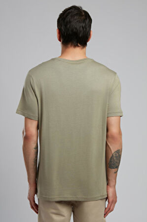 Lev Erkek O Yaka T-Shirt Haki