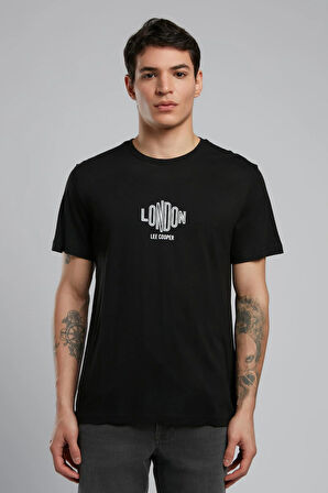 Lev Erkek O Yaka T-Shirt Siyah
