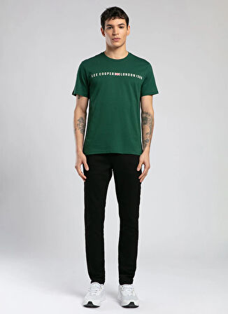 Lee Cooper Yuvarlak Yaka Zümrüt Yeşili Erkek T-Shirt 252 LCM 242023 STEW ZÜMRÜT