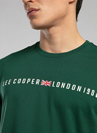 Lee Cooper Yuvarlak Yaka Zümrüt Yeşili Erkek T-Shirt 252 LCM 242023 STEW ZÜMRÜT