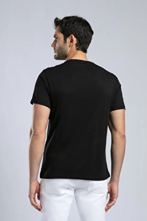 Patrico Erkek O Yaka T-Shirt Siyah
