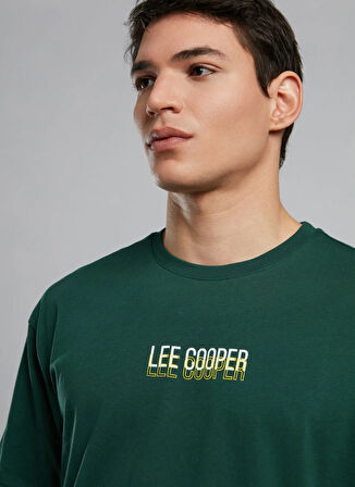 Lee Cooper Yuvarlak Yaka Zümrüt Yeşili Erkek T-Shirt 252 LCM 242026 ANDREA ZÜMRÜT
