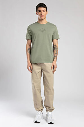 Mattias Erkek O Yaka T-Shirt Haki