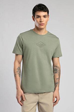 Mattias Erkek O Yaka T-Shirt Haki