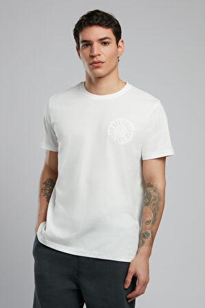 Codrin Erkek O Yaka T-Shirt Ekru