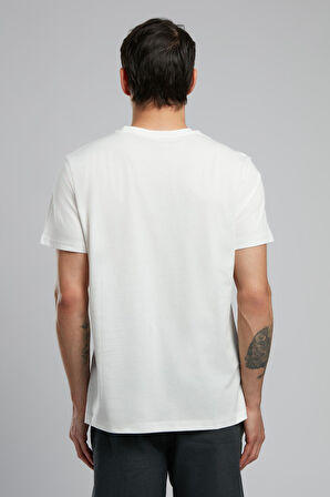 Codrin Erkek O Yaka T-Shirt Ekru