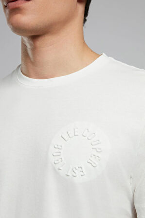 Codrin Erkek O Yaka T-Shirt Ekru