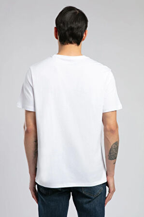 Desav Erkek O Yaka T-Shirt Beyaz