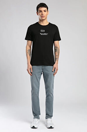 Desav Erkek O Yaka T-Shirt Siyah
