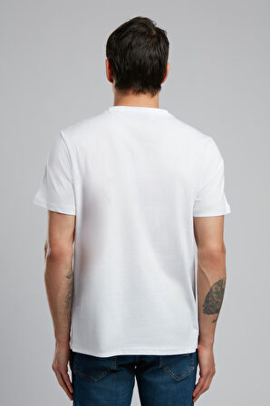 England Erkek O Yaka T-Shirt Beyaz