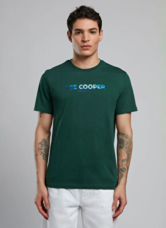Lee Cooper Yuvarlak Yaka Zümrüt Yeşili Erkek T-Shirt 252 LCM 242039 EMBER ZÜMRÜT