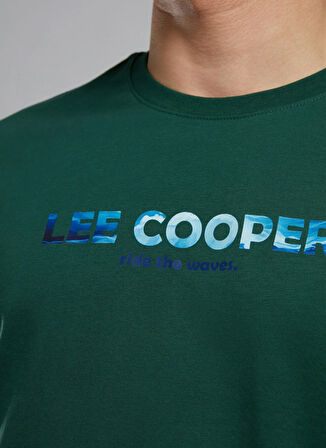 Lee Cooper Yuvarlak Yaka Zümrüt Yeşili Erkek T-Shirt 252 LCM 242039 EMBER ZÜMRÜT