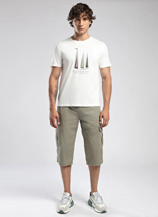Lee Cooper Yuvarlak Yaka Ekru Erkek T-Shirt 252 LCM 242042 NELLI EKRU