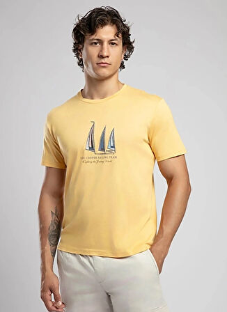Lee Cooper Yuvarlak Yaka Safran Erkek T-Shirt 252 LCM 242042 NELLI SAFRAN
