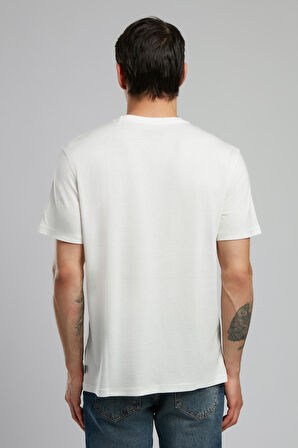 Capela Erkek O Yaka T-Shirt Ekru