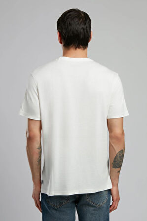 Capela Erkek O Yaka T-Shirt Ekru