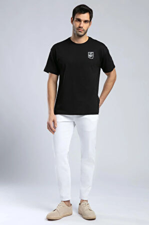 Kite Erkek O Yaka T-Shirt Siyah