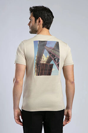 Rinaldo Erkek O Yaka T-Shirt Bej