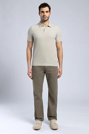 Jody Erkek Polo Yaka T-Shirt Bej