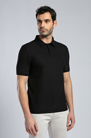 Jody Erkek Polo Yaka T-Shirt Siyah