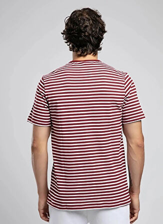Lee Cooper Yuvarlak Yaka Bordo Erkek T-Shirt 252 LCM 242063 SKYLER BORDO-BEYAZ