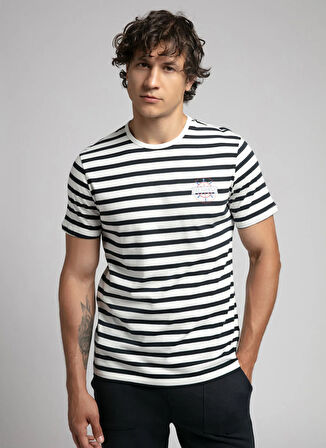 Lee Cooper Yuvarlak Yaka Gri Erkek T-Shirt 252 LCM 242064 EDDY EKRU-GRİ