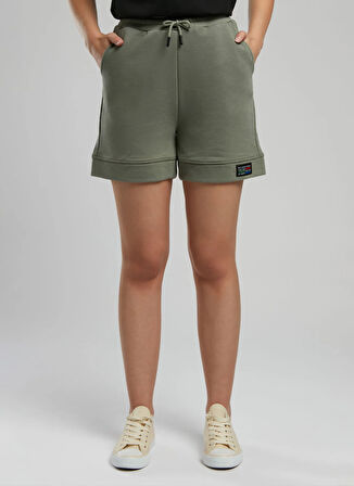 Lee Cooper Standart Bel Rahat Haki Kadın Şort 252 LCF 221012 JULIET HAKİ