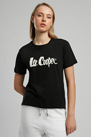 Londonlogo Kadın O Yaka T-Shirt Siyah