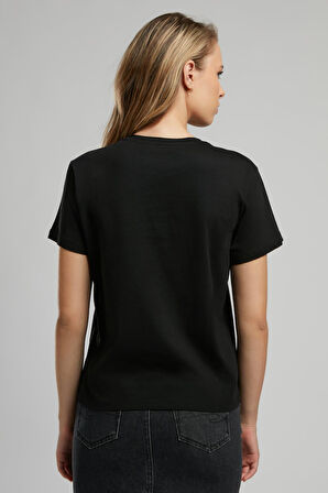 Brighton Kadın O Yaka T-Shirt Siyah