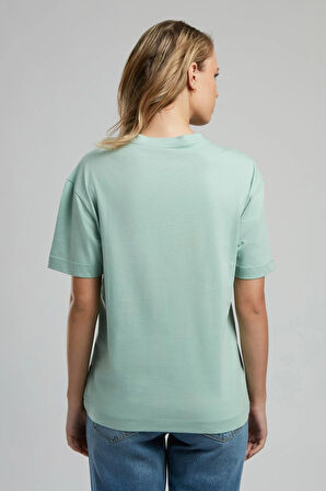 Wave Kadın O Yaka T-Shirt Mint