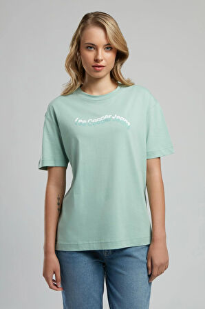 Wave Kadın O Yaka T-Shirt Mint