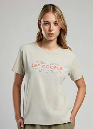 Lee Cooper Bisiklet Yaka Baskılı Taş Kadın T-Shirt 252 LCF 242008 LEICESTER TAŞ