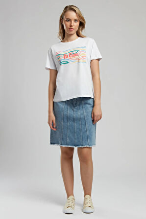 Zebrars Kadın O Yaka T-Shirt Beyaz